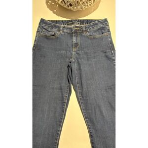 Michael Kors Dark Wash Capri Denim Jeans Comfort Stretch Slim Fit Women's Size 6